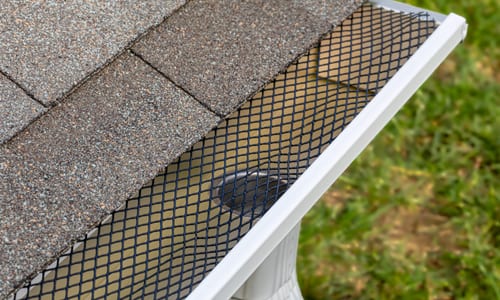Mesh gutter guard woven metal screen