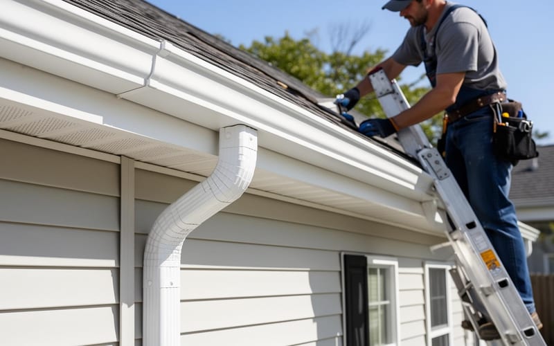 Residential gutter installation