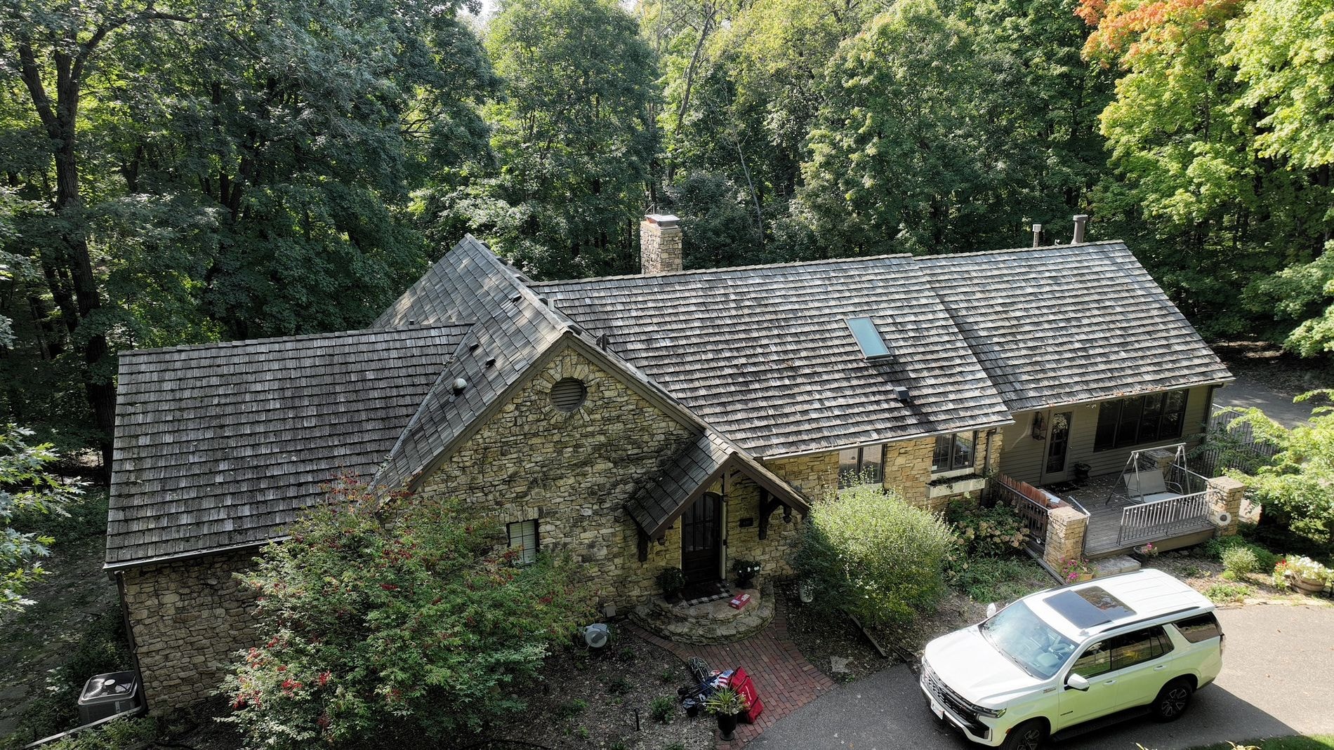 Before Photo - Old Cedar Shake Roof