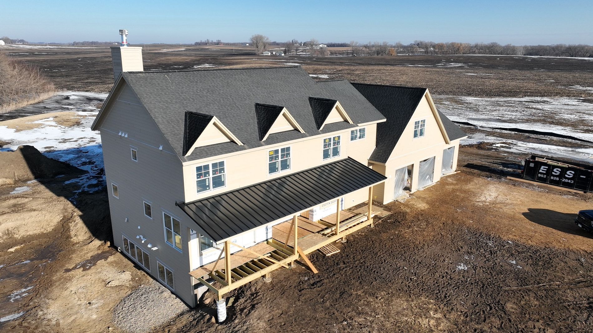 Aerial — Siding Nearly Complete